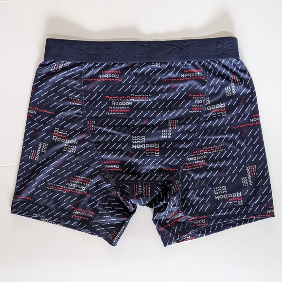 Reebok Performance Underwear Speedwick Blue Boxer Briefs NWOT - Picture 2 of 4